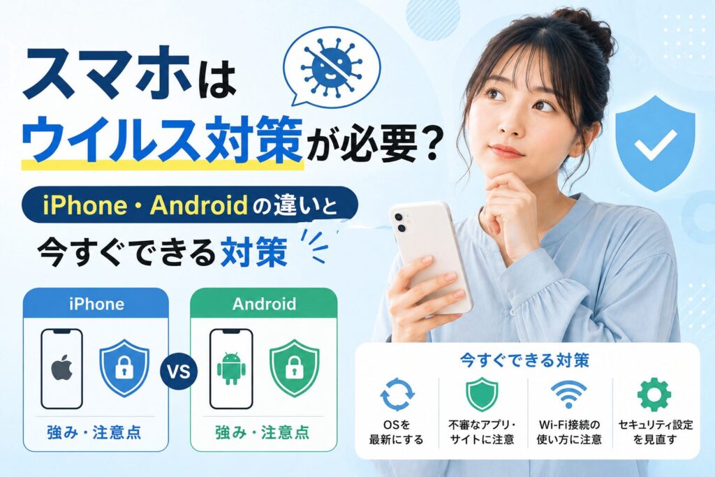 スマホにウイルス対策