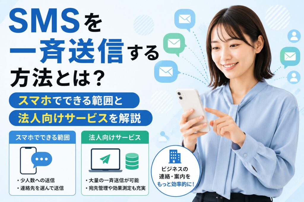 SMSは一斉送信できる？